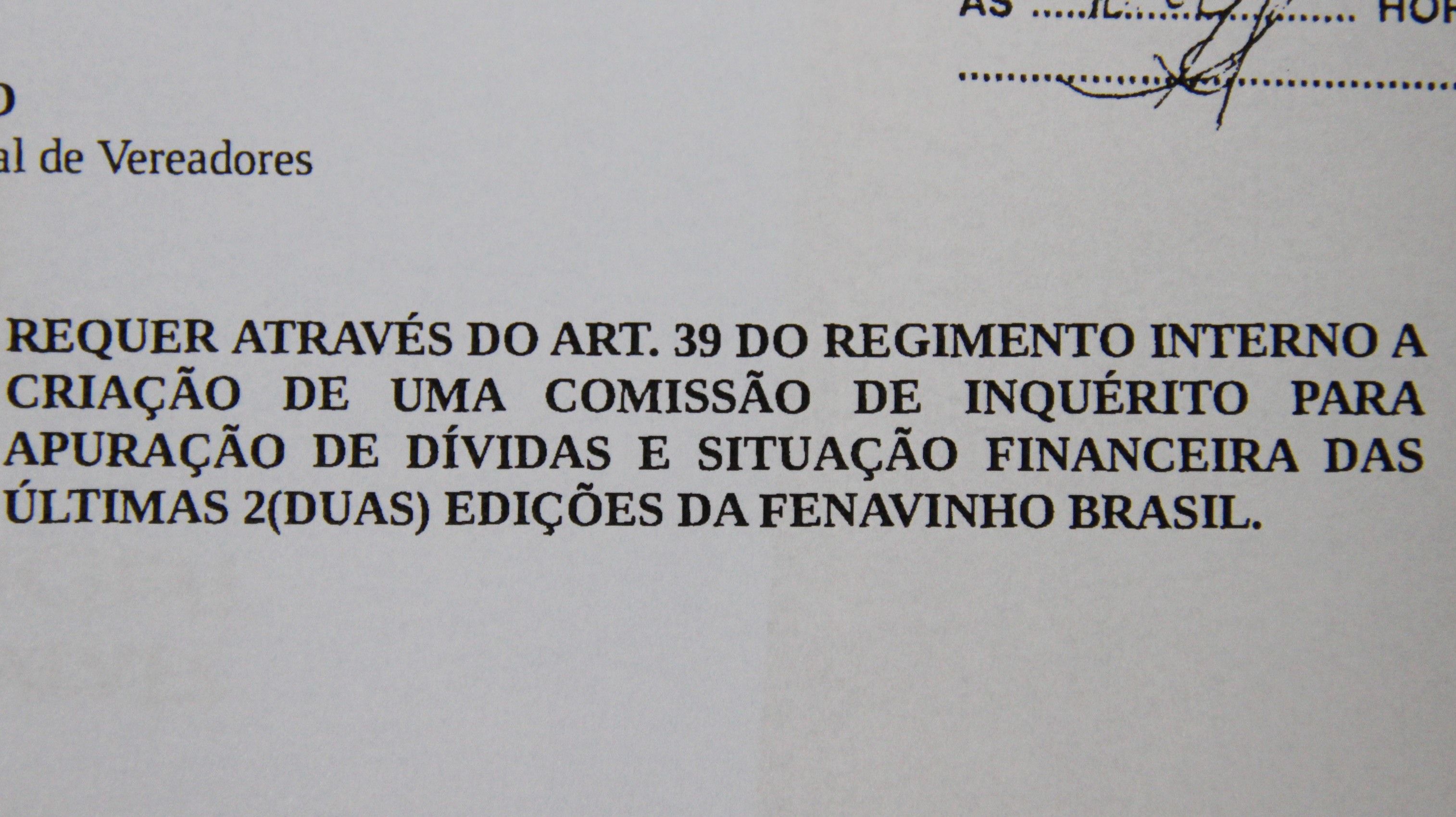 CPI da Fenavinho será instalada oficialmente na segunda-feira